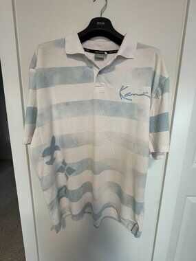 Karl Kani Striped Polo Shirt – Men's XXL